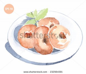 painting donuts on dish